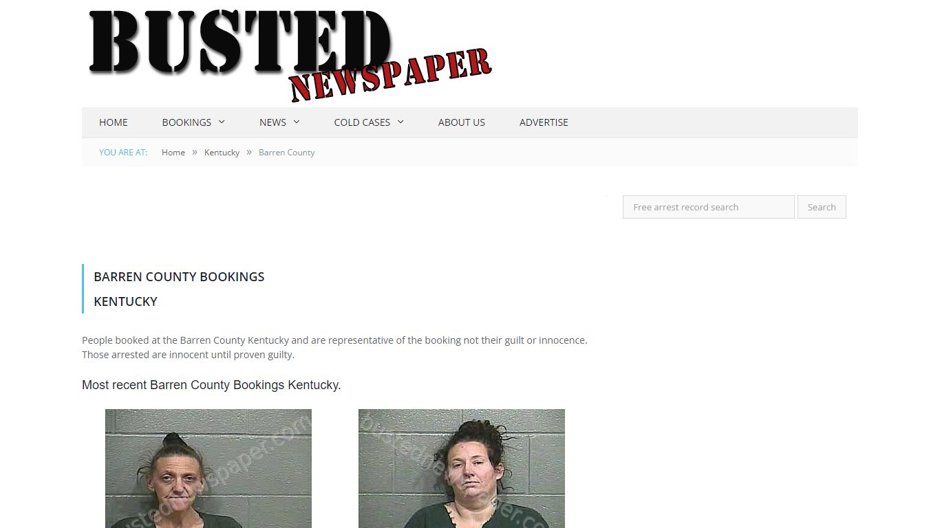 Barren County, KY Mugshots - BUSTEDNEWSPAPER.COM